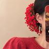 Французская ретро красная цветочная антикварная заколка нишевая заколка темперамент изысканные аксессуары для волос головной убор женщины