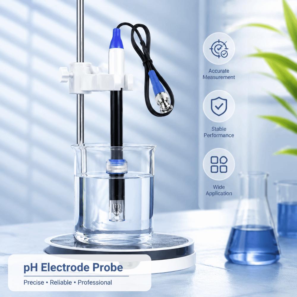 Glass Body High Precision pH Sensor Probe pH Composite Electrode  Industrial Water Quality Analysis