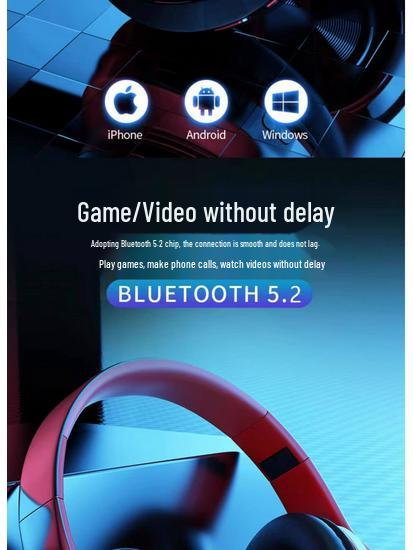 Luminous Bluetooth Head-mounted Heavy Bass Wireless Sports Gaming Headset