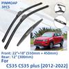 3PCS For CHANA CS35 CS35 Plus 2012-2022 22" 18" 12" Front Rear Wiper Blades Windshield Windscreen Window Cutter Accessories 2018 2019 2020 2021 2022