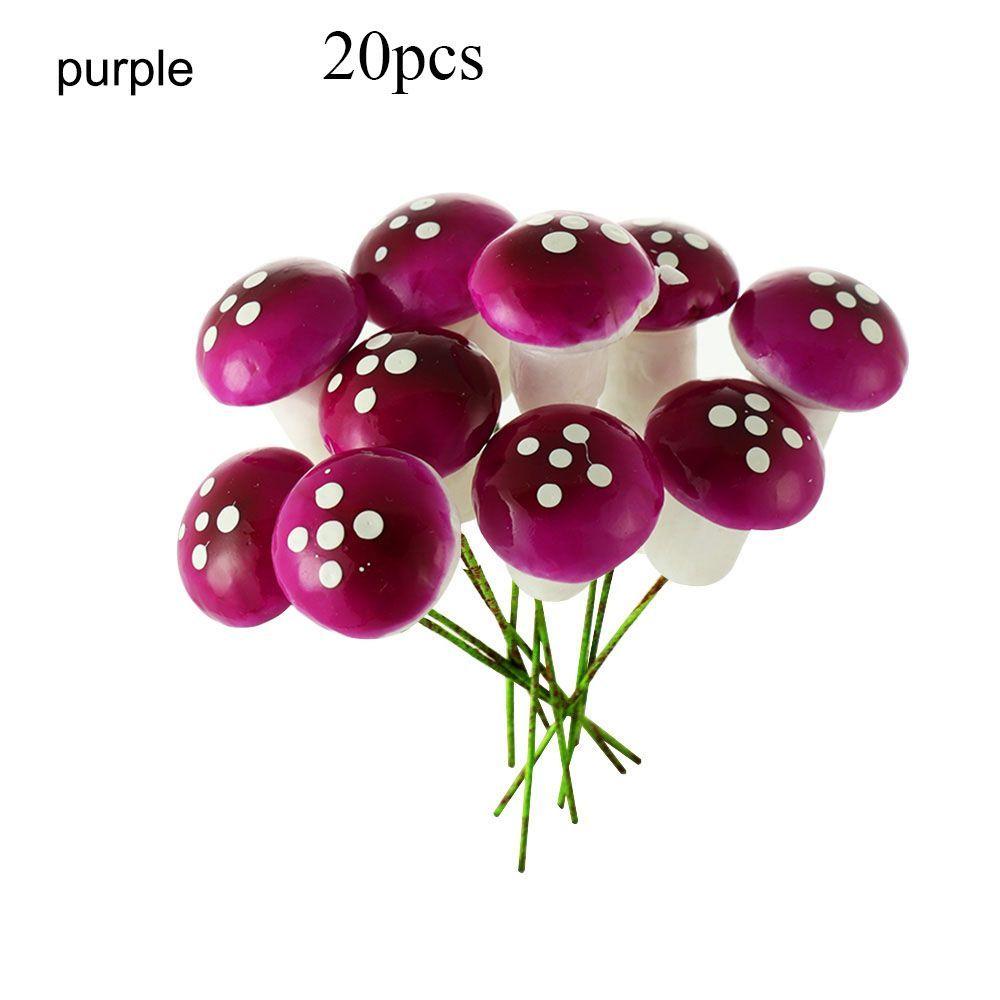 Craft Moss Decoration Stakes Artificial Foam Miniature Figurine Mini Mushroom Potted Plants Decor