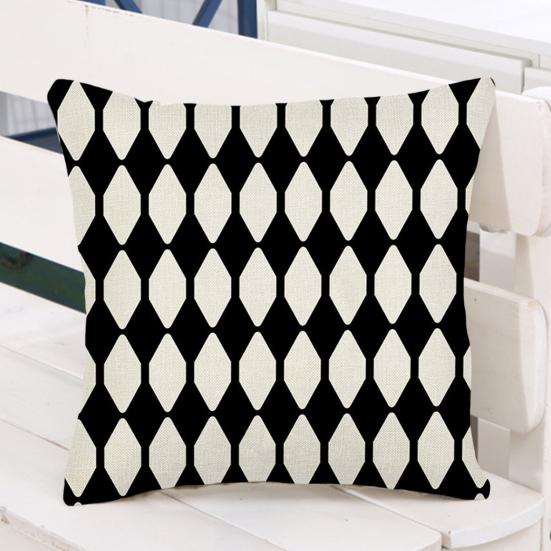 Наволочка с принтом, геометрический узор, устойчивое украшение, не выцветающая, моющаяся наволочка, чехол для диванной подушки