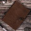 17.78 Cm Leather Spiral Diary Writing Notebook Unique Handmade Embossed Travel Diary Brown
