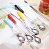 Kitchen Espresso Stainless Steel Ceramic Handle Stirring Tool Stirrer Teaspoon Coffee Spoons