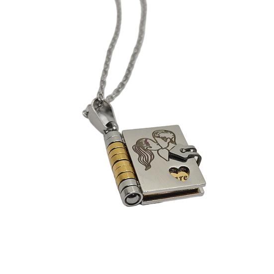 Ожерелье-книга для дочери Моя невероятная девочка Кулон из нержавеющей стали с гравировкой Ожерелье-мини-книга Ювелирный подарок