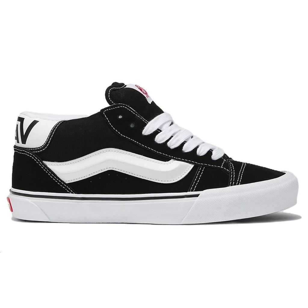 Vans Knu Mid Comfortable Versatile High-Top Skate Shoes Unisex Sneakers Black White VN000CQ96BT1