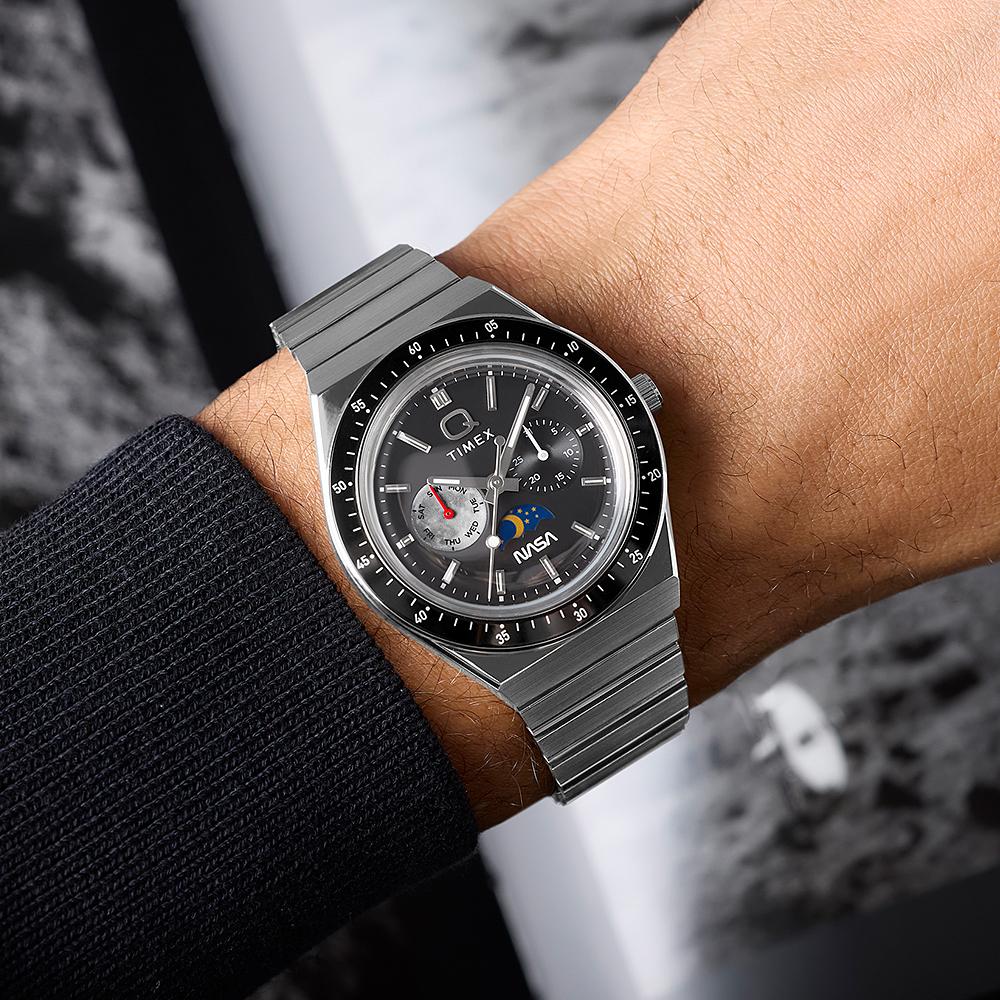 TIMEX Q TIMEX x NASA Коллаборация Винтажные Металлические Часы 40мм TW2Y56700