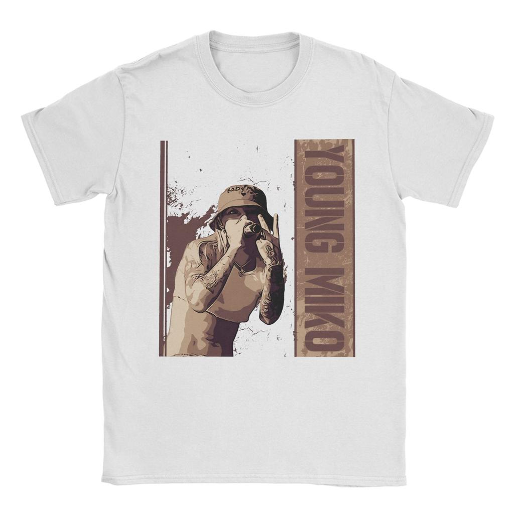 Vintage T Shirt Summer Young Miko Fashion TShirts Pure Cotton Tshirt for Men Y2K Fun Plus Size Short Sleeve Clothing