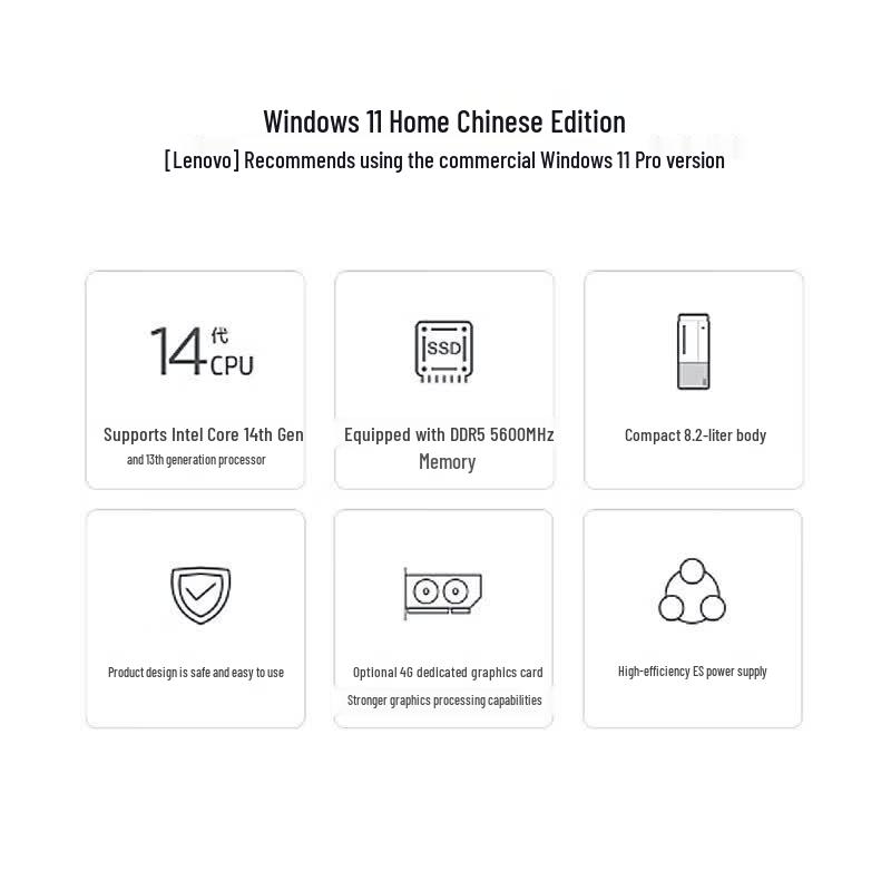 Lenovo Qitian M460C Business Desktop PC with 23.8-inch Monitor (CN version)
