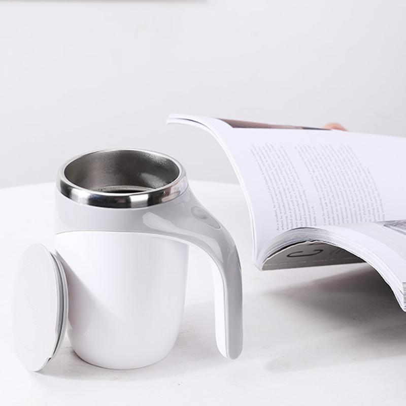 Automatic Stirring Mug, Rechargeable Portable Electric Coffee Stirring Cup, Stainless Steel Rotating Magnetic Home Drinking Tool