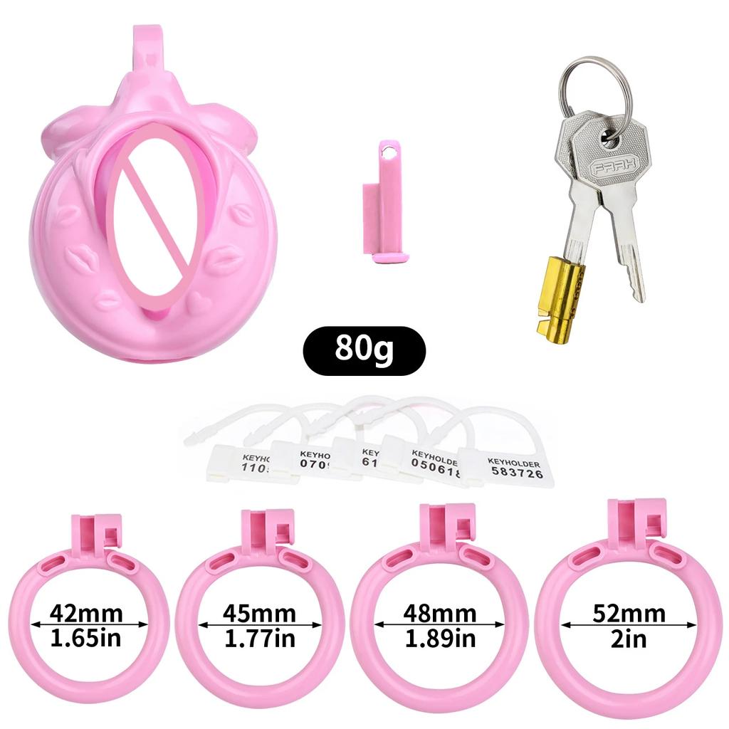 4 цвета Сисси Киска Пояс Верности Набор Легкий Мужской Микро Половой Губы Петух Клетка С 4 Размерами Колец Для Пениса SM Секс Игрушки Для Мужчин Геев