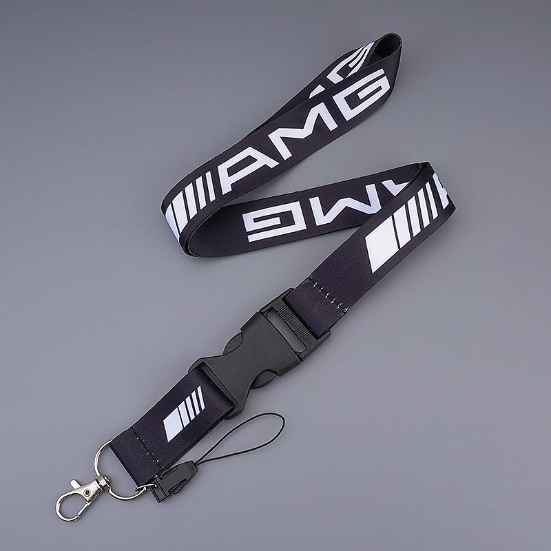 HGQ5 Fashion Neck Strap Lanyard Key Cell Phone Work ID Card Hanging Rope Nylon For Mercedes Benz AMG W204 W205 W212 W213 W221 W177