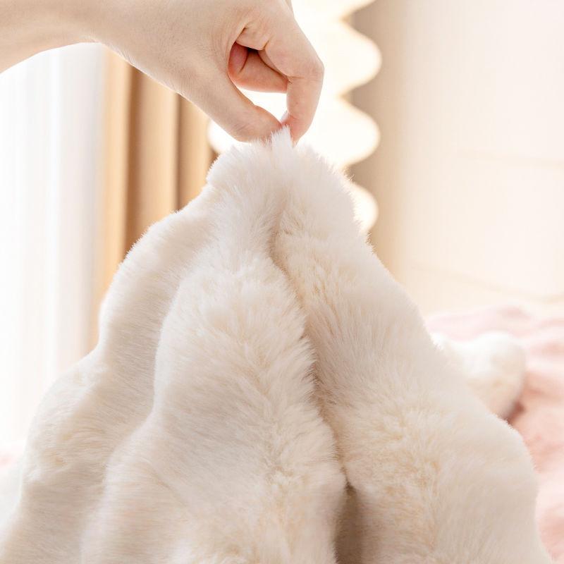 Зимний утолщенный плюшевый диванный плед однотонный плюшевый плед из кролика диванная подушка угловые мягкие чехлы для гостиной скандинавский декор чехол на диван