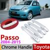 Для Toyota Passo M300 2004~2015 Хромированные Накладки на Ручки Дверей Автоаксессуары Наклейки Комплект Отделки 2005 2006 2007 2009 2011 2013 2014
