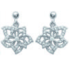 [J8146] - Silver 'Flora' Earrings, Silver-white (rhodium-plated) - 15x13 Mm