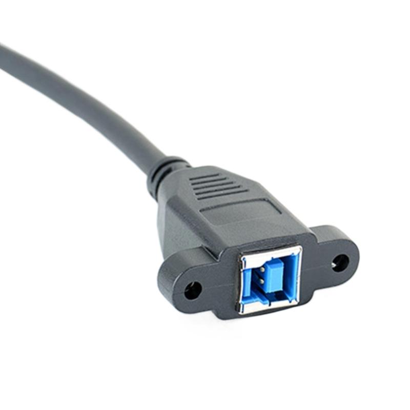 USB3.0 B Male To USB3.0 Female Printer Extension Cable Screw Mount Panel for Industrial Printer Hard Drive Enclosure
