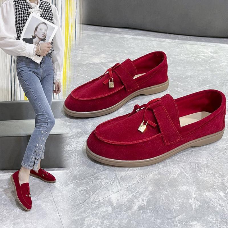 Туфли на платформе, женские лоферы, туфли на плоской подошве, женские новые замшевые повседневные туфли, большие размеры 35–43, повседневная обувь, кроссовки