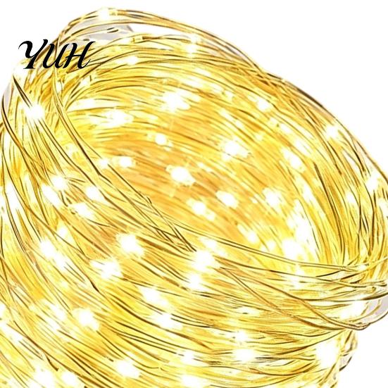 Indoor DIY Craft Lighting Copper Wire Fairy Lights with Remote, 8 Modes 10-Level Dimming Timer, Waterproof Halloween Christmas Tree Decorations