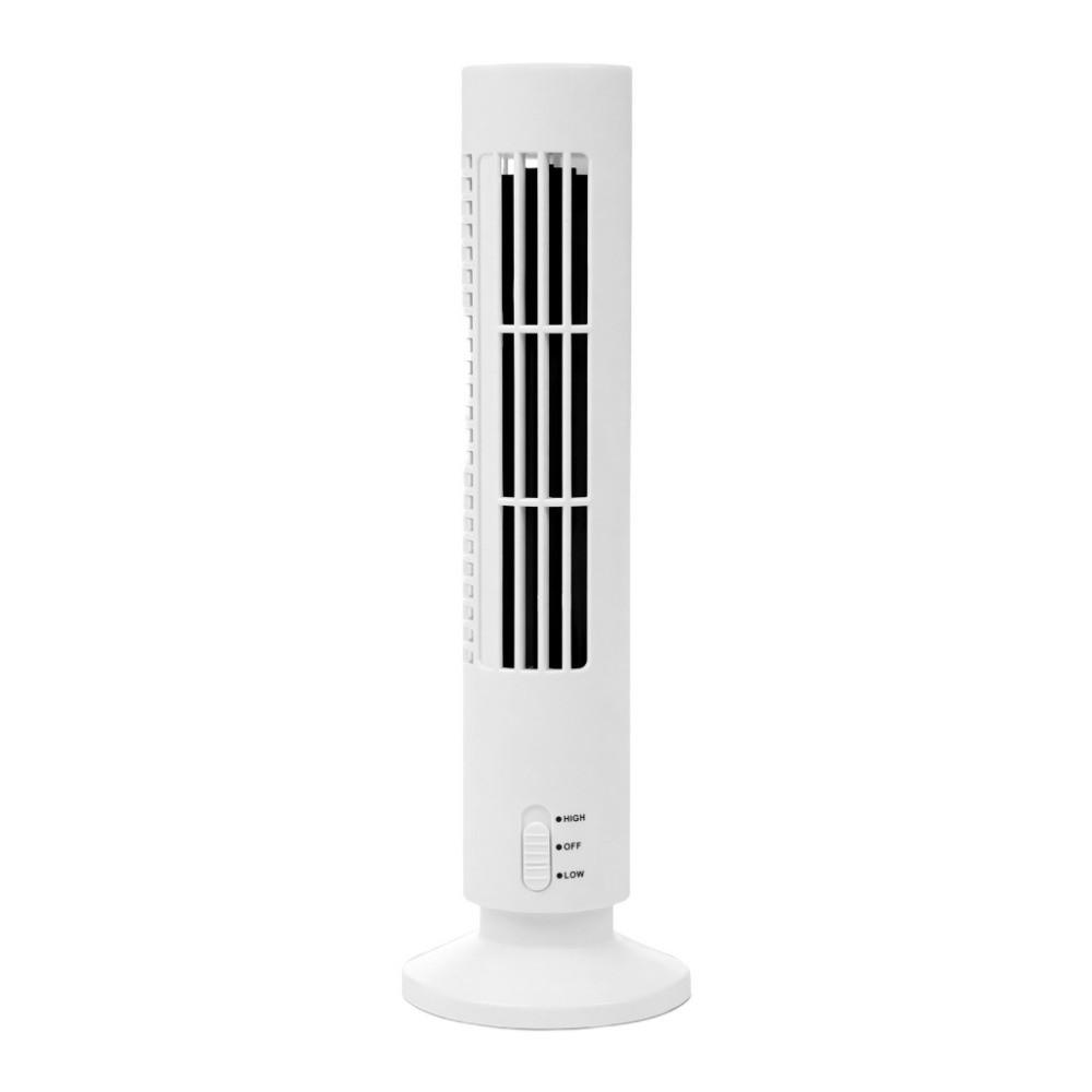 Slim Mini Desk Fan Plastic Wingless Fan Simple Control Bladeless Tower Fan,  Dorm Room