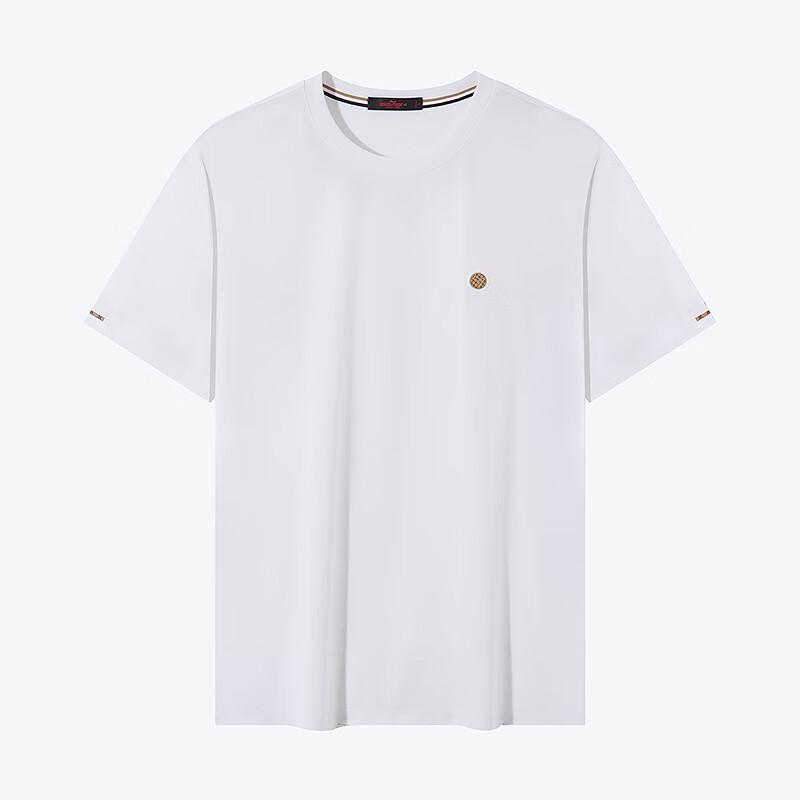 Qipai Men's Lyocell Antibacterial Round-Neck T-Shirt