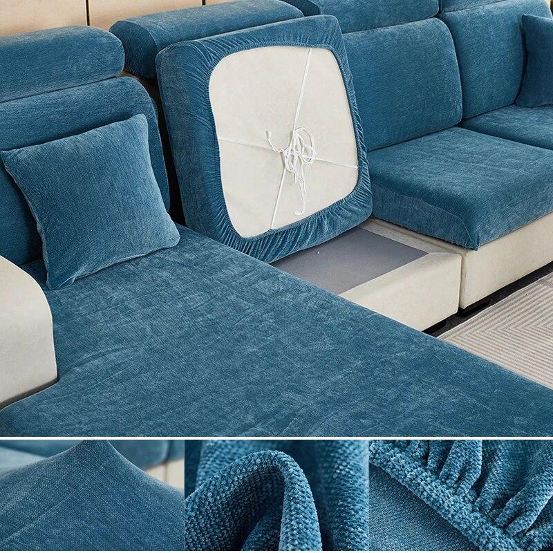 Суперэластичные индивидуальные чехлы для сидений Чехлы для диванов Чехлы для диванных подушек Чехлы с толстым текстурированным твилом синели