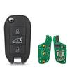 3 Button Flip Remote Key Fob 433MHz 4A Chip For Peugeot Partner 508 308 Expert For Citroen Dispatch C3 C4 Cactus Berlingo HU83