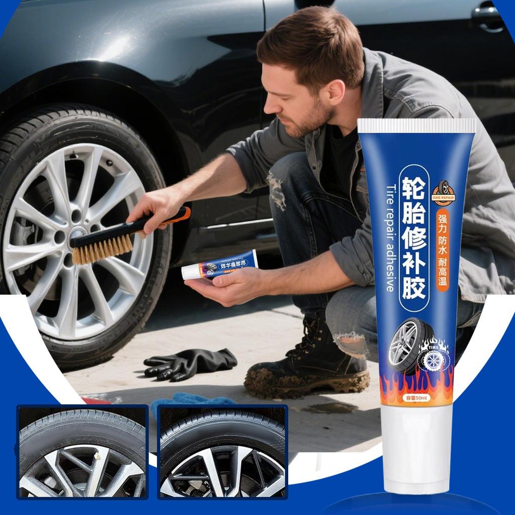 Tire Repair Glue 60ml Professional Tire Repair Adhesive Car Wheel Maintenance Tools For Scooter Farm Road Lawn Mower Commuting
