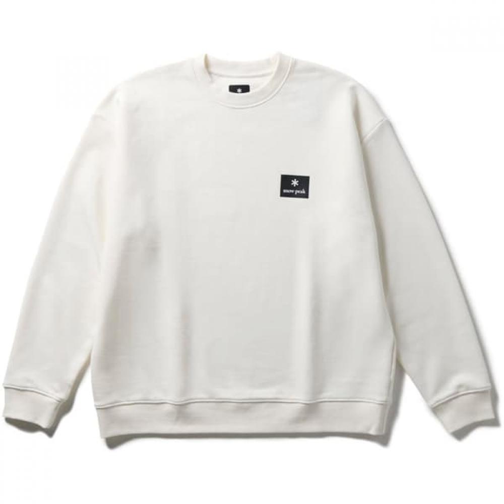 Snow Peak Новый Стандартный Квадратный Логотип Пуловер Мужская Толстовка Цвет Off White Размер M Nsd Sw 25au001