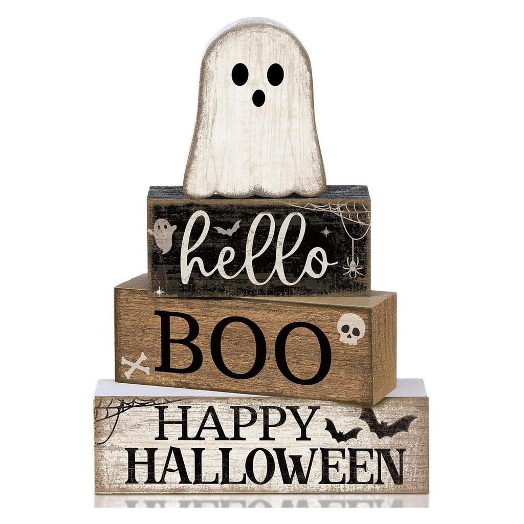 4Pcs Football Table Decorations Football Tiered Tray Decor Sport Game Centerpiece Sign Decorative Rugby Stack Block Gift for Fans Club Tailgate