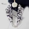 Women Chiffon Scarf Magnetic Buckle Bright Color Printing Necklace Style Decorative Thin Scarf Garment Accessories
