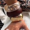 Vintage Wide Bangle Chunky Hip-hop Bracelet Creative Hand Ring