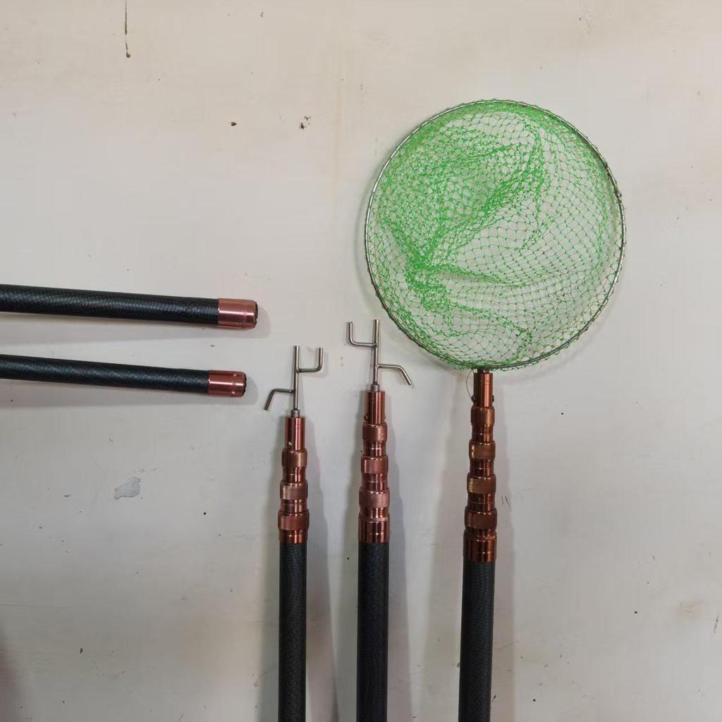 Утолщенная карбоновая ручка для сачка - Супержесткая, регулируемая для сбора фруктов