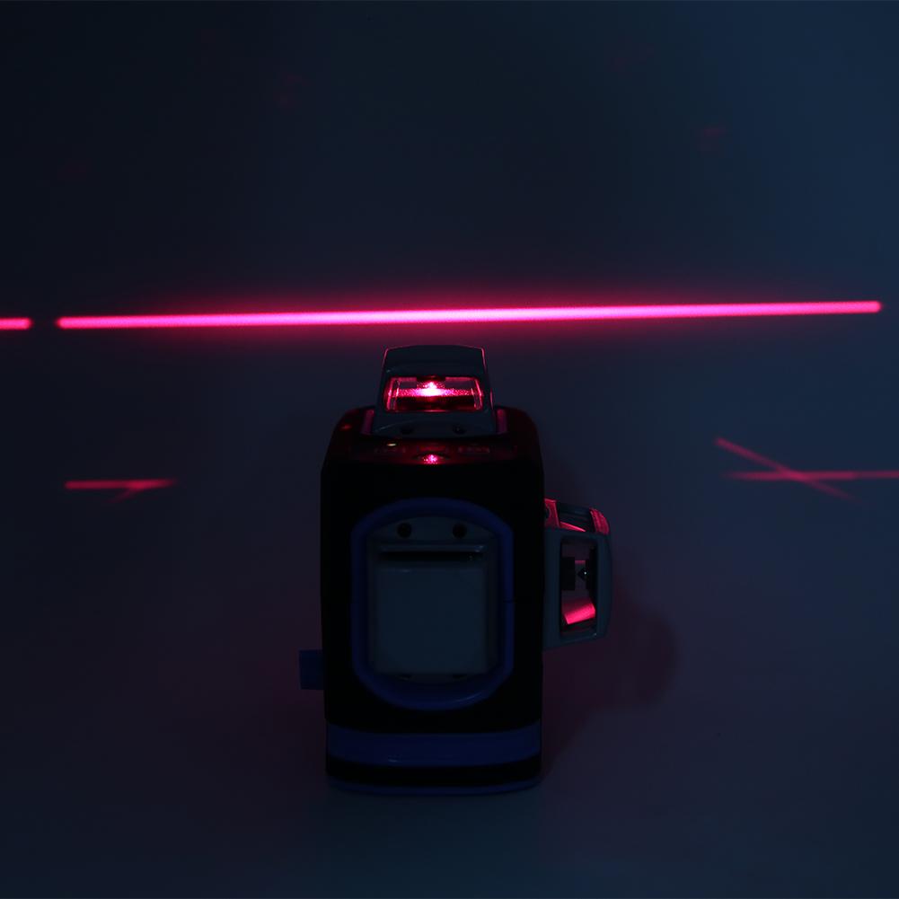 Электронный самовыравнивающийся 3D красный лазерный уровень, прибор для выравнивания по перекрестным линиям, линейный уровень