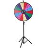 24” Color Prize Wheel Tripod Floor Stand Color Prize Wheel 14 Slots Dry Ease Fortune Spinner Fortune Spinning Game