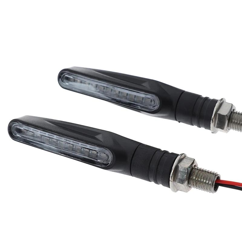 Plug&Play Motorcycle LED Blinkers - 12V Sequential Turn Signals with Auto-Cancel & Anti-Glare Design