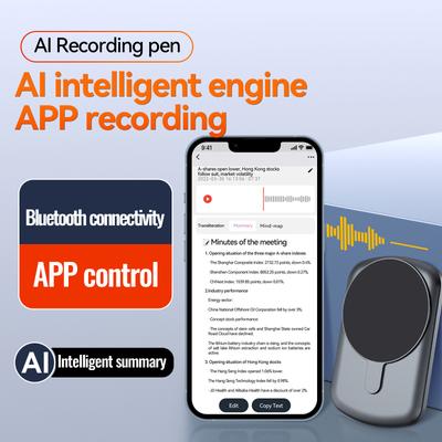 AI Voice Recorder 64 ГБ Управление приложением Audio Recorder Интеллектуальный движок STT Транскрибация в реальном времени и