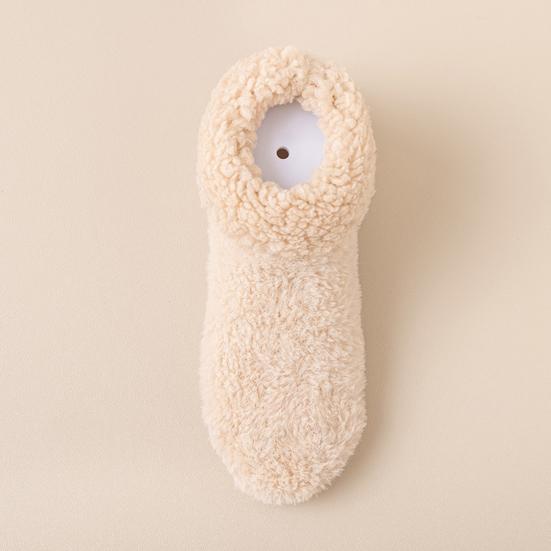 Пушистые зимние носки до щиколотки женские пушистые носки-тапочки с нескользящими подошвами плюшевые теплые носки с низким вырезом для дома