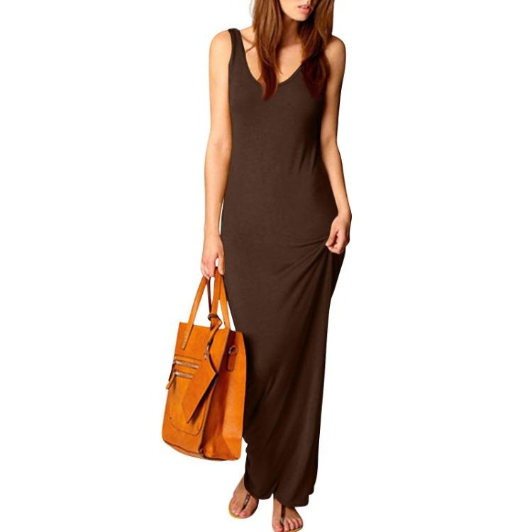 Slim Fit Sexy Vest Maxi Dress Womens Sleeveless Summer Dress