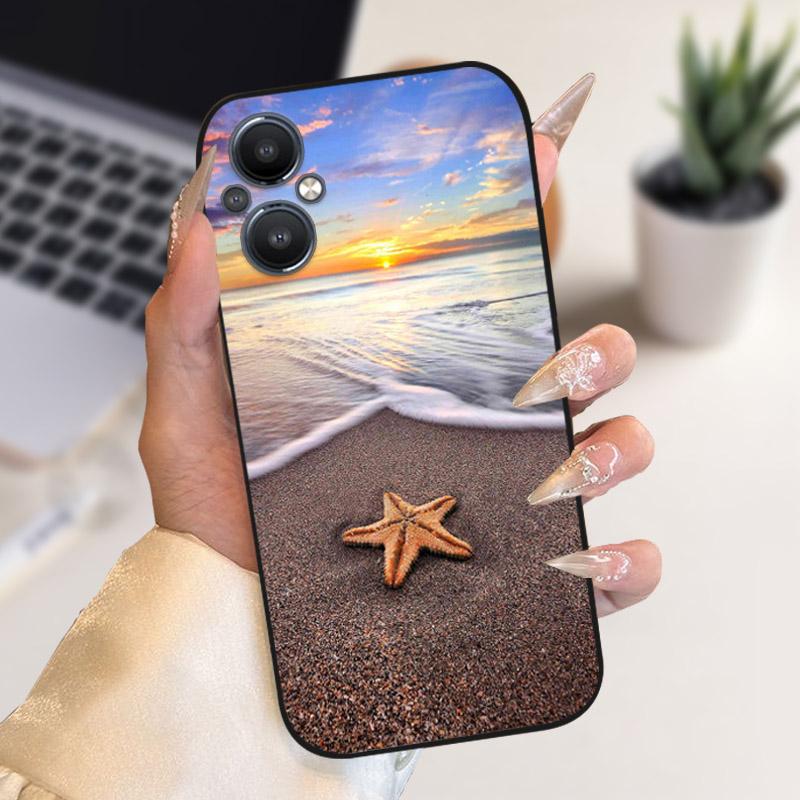 For Oppo Reno 7 8 Lite Reno7 Z 5G Case F21 Pro 5G CPH2341 Stylish Painted Cover Soft Silicone TPU Phone Cases For Oppo A96 5G