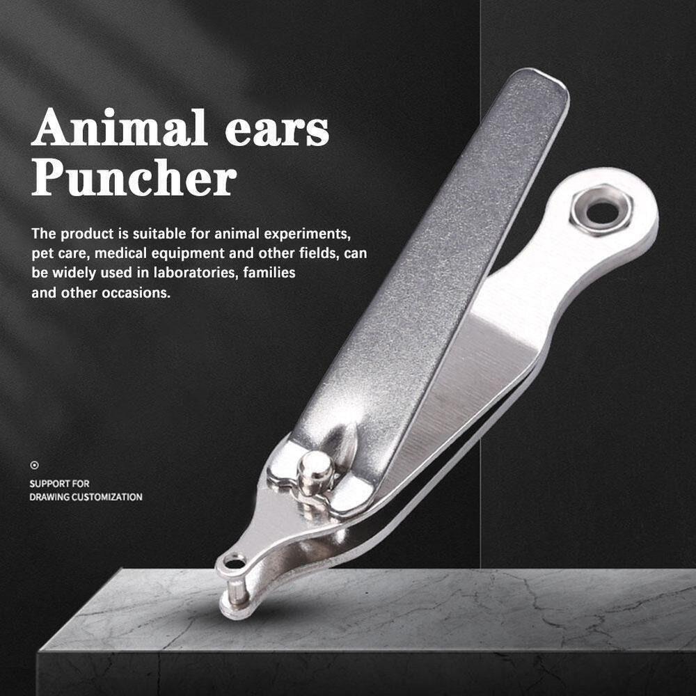 High Quality Stainless steel Animal Experimental Ear Punch Silver Safe Mouse Ear Punch Punching Shears