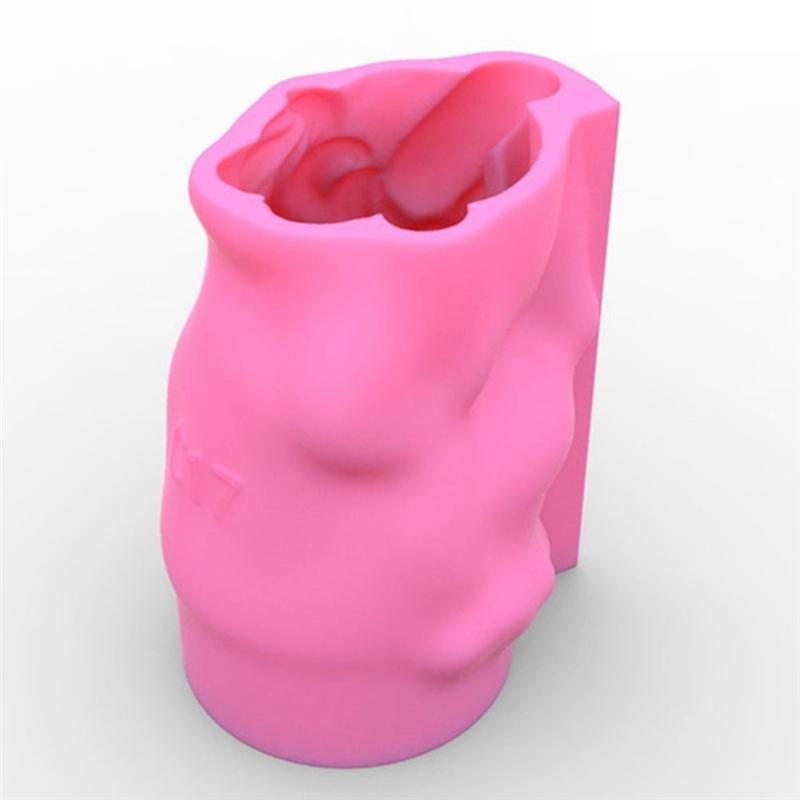 Хорошая силиконовая форма 3D Милая Девочка Горшок для цветов Форма DIY Рукоделие Гипс Свеча Кристалл Эпоксидная смола Форма Для декора