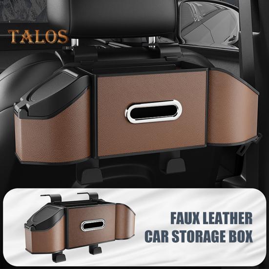 Ящик для хранения на заднем сиденье автомобиля, органайзер для хранения на заднем сиденье автомобиля с 2 держателями для стаканов, многофункциональный, экономит место в салоне автомобиля для внедорожников, фургонов, грузовиков