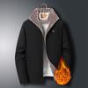 2025 Autumn and Winter Fleece Middle-aged and Elderly Jacket Men's Winter Warm Fleece Thickened Outer Wear Windproof Jacket Men