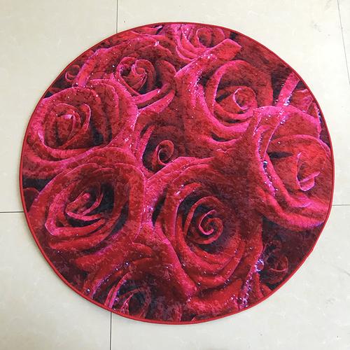 Круглый ковер с красной розой и цветами, красивый принт в виде лебедя, нескользящий круглый ковер, коврики для пола, спальня, гостиная, украшение для дома