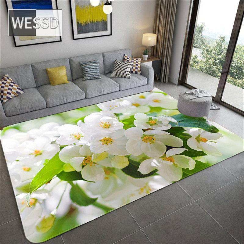 Скандинавский ковер с цветочным узором вишни большого размера для гостиной, водопоглощающий ковер для ванной, напольный коврик, коврик с розовым цветком