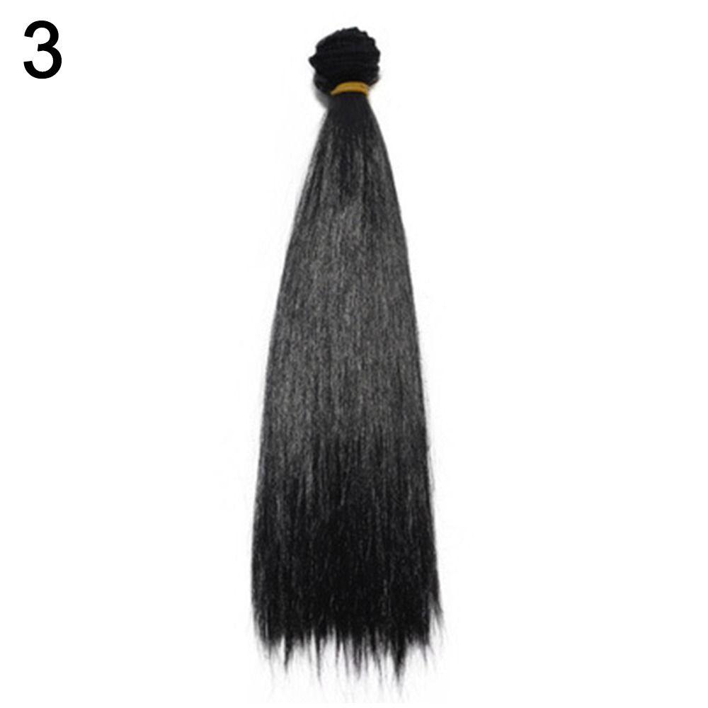 Colors High-temperature Wire Synthetic Fiber Long Straight Wig Hair Doll Wigs DIY Dolls Accessories