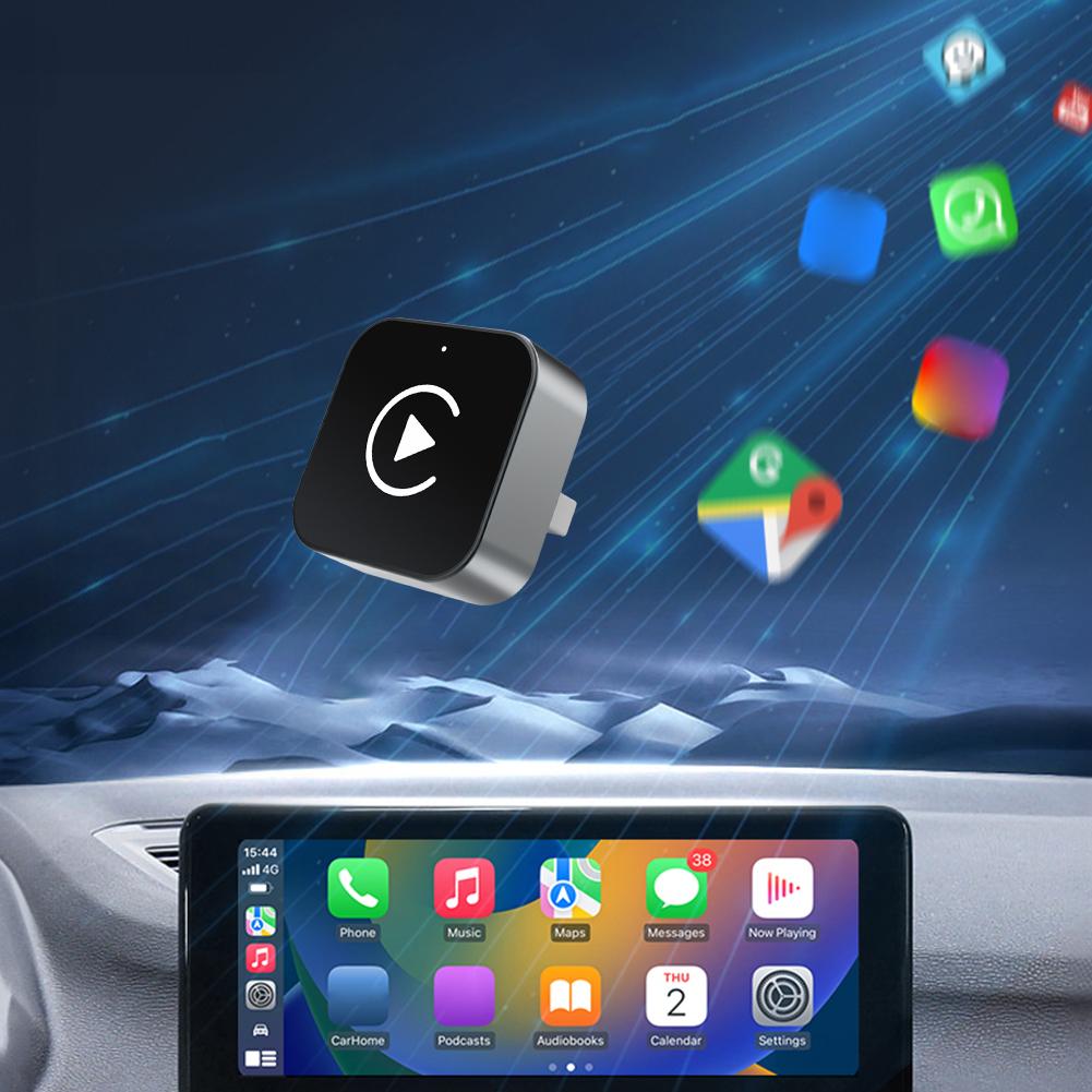 2-в-1 Беспроводной адаптер CarPlay и Android Auto AI Smart Box Plug&Play для штатных проводных автомобилей Универсальное Bluetooth-соединение с автомобилем