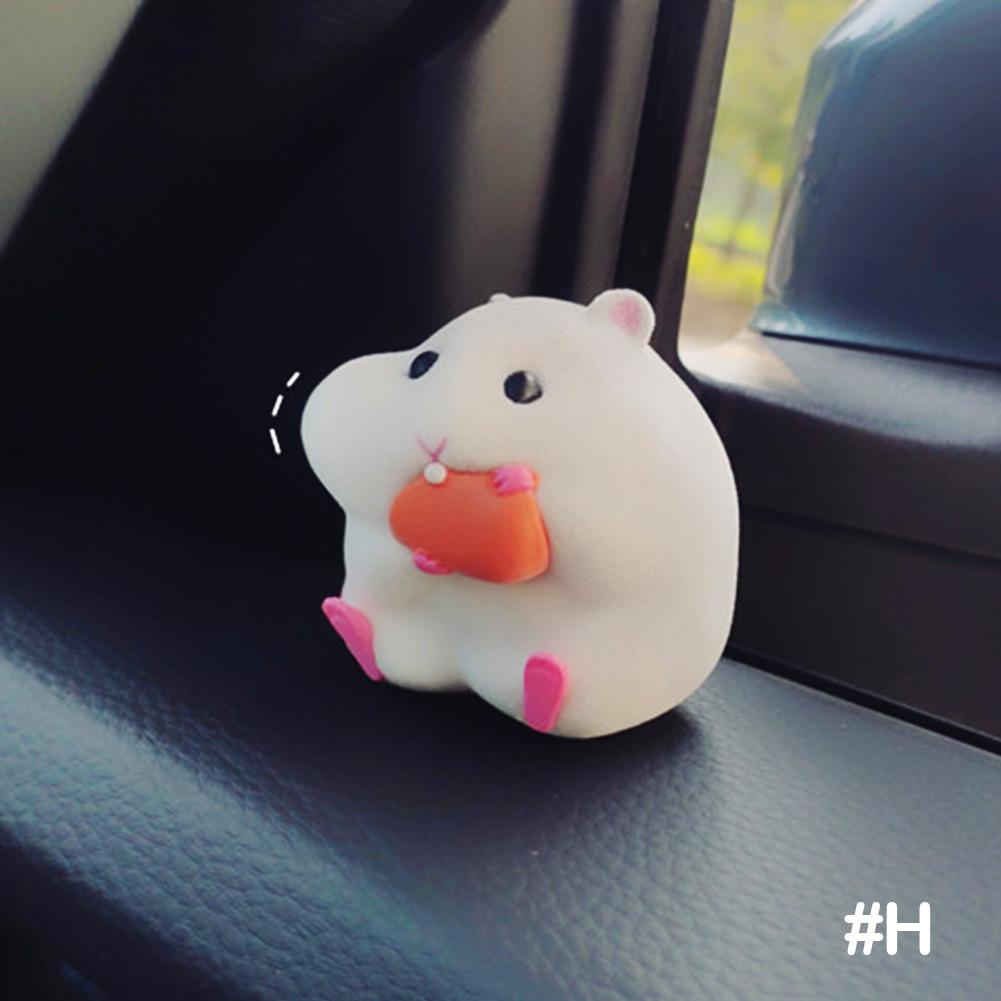 Cute Anime Stealing Hamster Car Interior Decoration Gourmet Hamster Figures Auto Dashboard Decoration For Car Accessories Woman