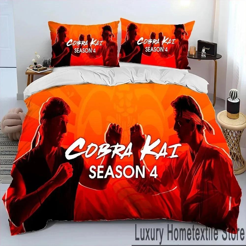 3D Cobra Kai Amanda TV Карате одеяло комплект постельного белья, пододеяльник комплект постельного белья пододеяльник наволочка, комплект постельного белья размера King Queen для детей