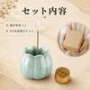 Rythene Incense Ceramic Incense Burner with Alloy Incense No Incense Ash Lotus Flower Design Holder, 9-Hole Holder, Required, Compact,